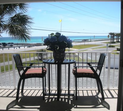 Beautiful Gulf view from the second floor balcony