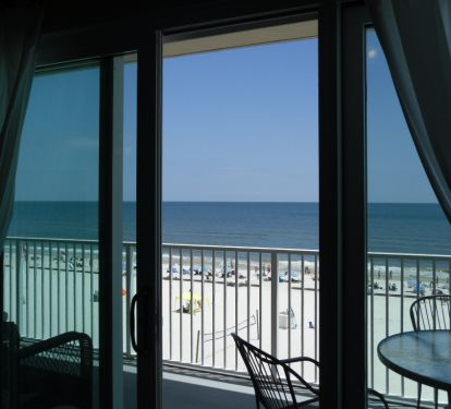 Our unit is on the fourth floor and perfect for being able to see the dolphins play in the ocean.