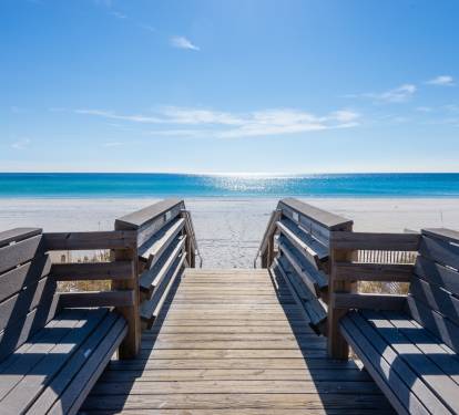 The Beach Accesses are at the west and east end of the community