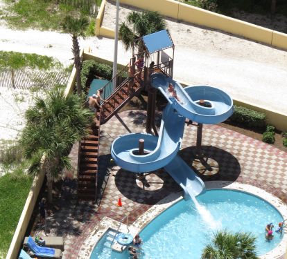 lazy river with slide