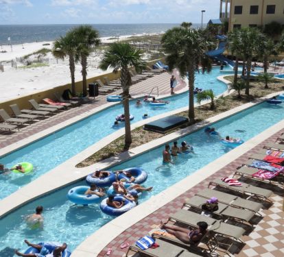 lazy river with slide