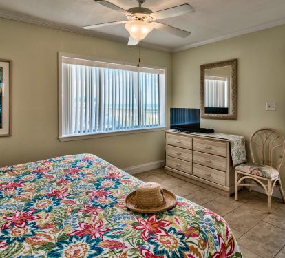 King bedroom with beach views.