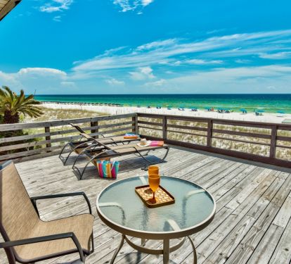 Imagine enjoying the beach from your own huge private deck!