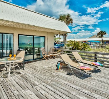 Eat, drink, read, sleep, even dance on your own private deck!