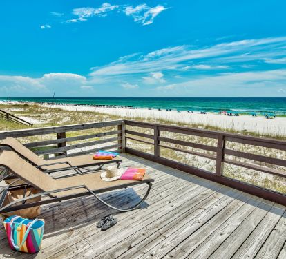 Read or relax while taking in all the beauty of our beach from this chaise.
