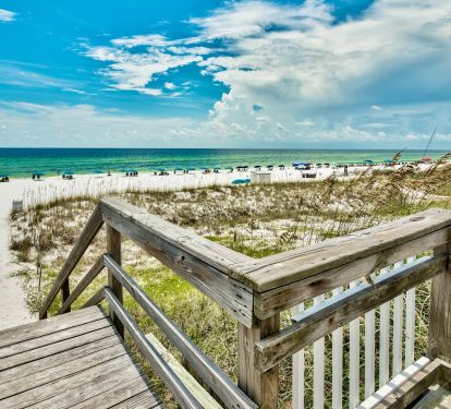 Steps down to Florida's most beautiful beach!