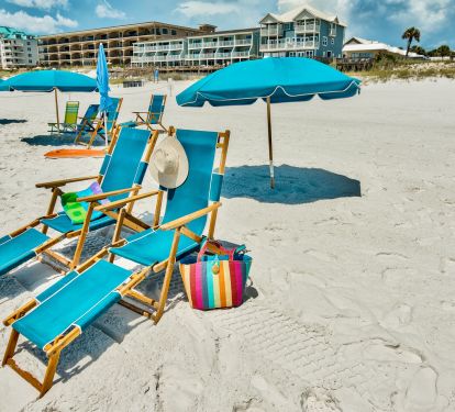 Daily Beach Set Up is provided with this beach front.