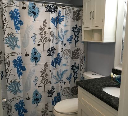 Bathroom with new granite, cabinet, all new fixtures