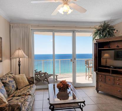 Living Area with Big Screen TV