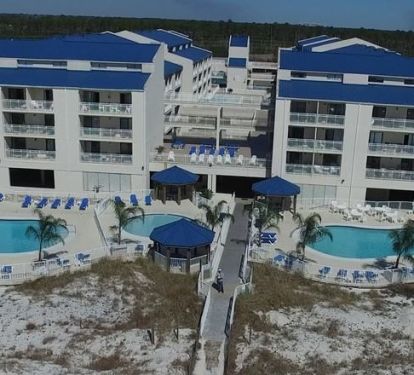 Resort style pool area
