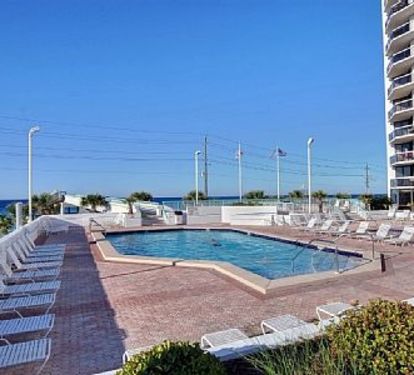 Large heated pool. Chaise lounge chairs..Also an area where you can sunbathe, read a book, listen to music, or just enjoy listening to the surf. 