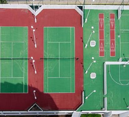 Sport Deck, lighted tennis courts, basketball and shuffle board located on the 1st floor.