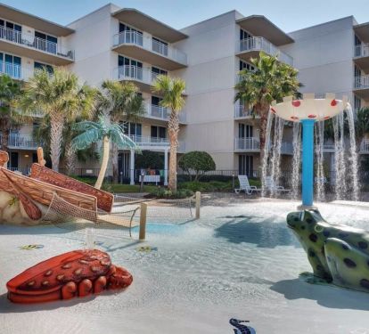 Splash pad and playground area
