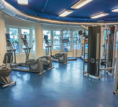 On-site workout room.