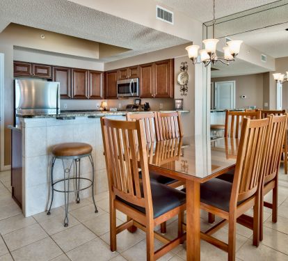 Dining area and kitchen