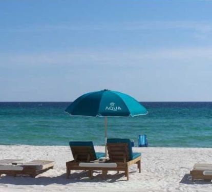 Beach Chairs + Umbrella are free to our guests from March through October