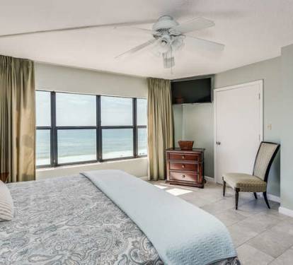 Master bedroom with beautiful view of gulf