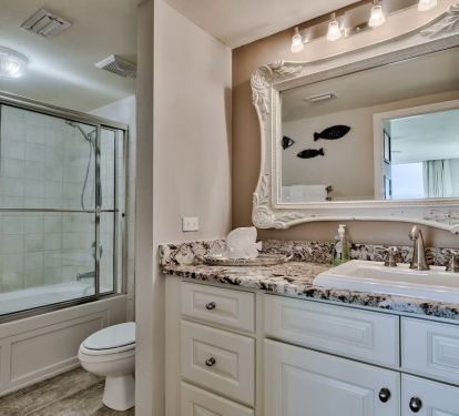 Master bath with oversized tub/shower combo