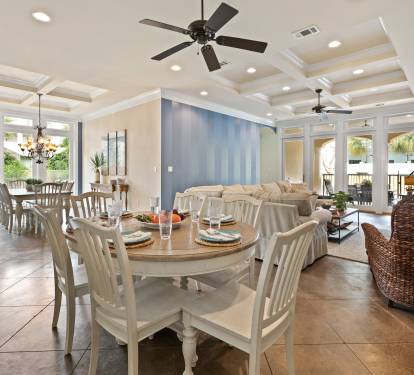 Small dining table that seat 6 overlooking family room