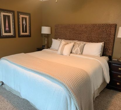 King in master bedroom