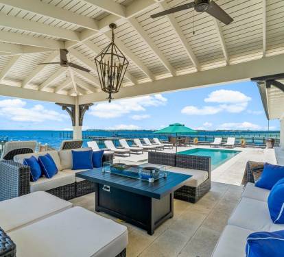 Covered Poolside Sitting/Fire Pit
