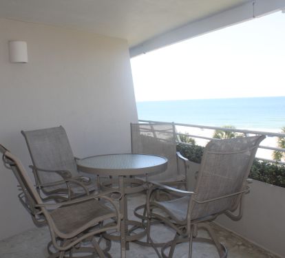 Balcony seating with view