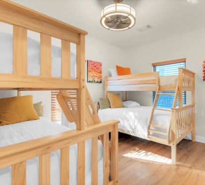 Shipwatch-20...1st floor. Bedroom 2. Photo 2. Two twin over full bunks with wall mount TV. Sleeps 6.