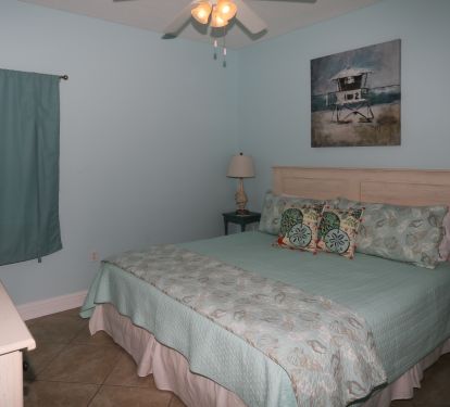 Guest bedroom with king size bed