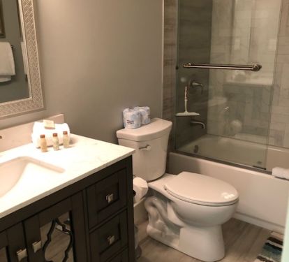 Guest Bathroom with Shower/Tub/Glass combo