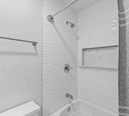 Guest bath tub shower combo