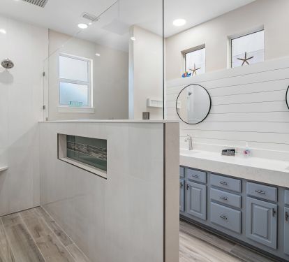 Spacious Spa Style Shower off of Master Bedroom.