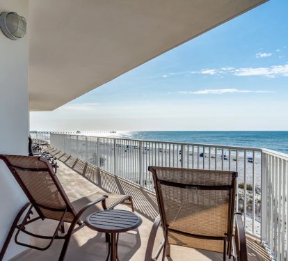 enormous wrap around balcony for this corner unit