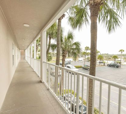 Parking lot from the 2nd floor condo