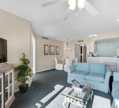 Comfortable living area with large Sleeper Sofa