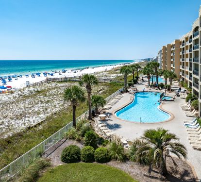 Oceanfront pools with direct beach access.