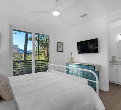 Whimsy-15 Bedroom 1. Pic 2. King with attached bath.