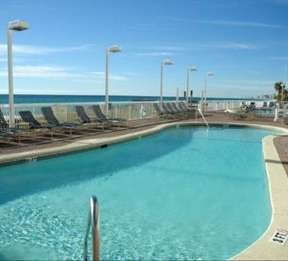 one of two heated pools