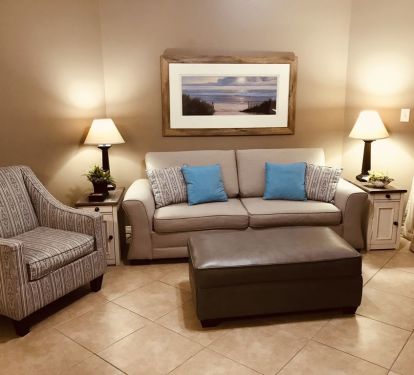 Premium sofa bed with z-coil technology in living room with smart television