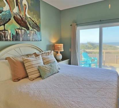 main floor King master with ensuite and ocean view balcony