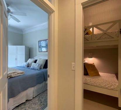 FamilySuite has door separating from living area &amp; doors for sleeping spaces