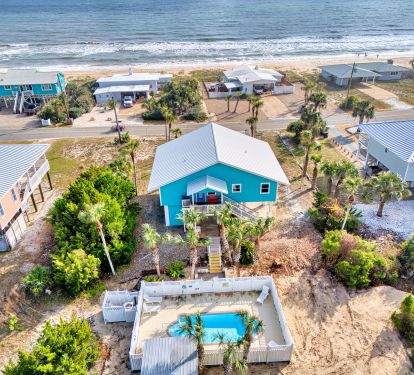 Aerial View with Pool