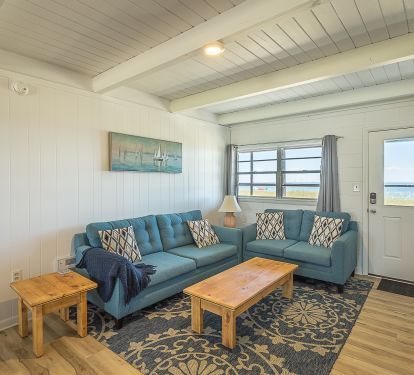 Living room with a view of the gulf