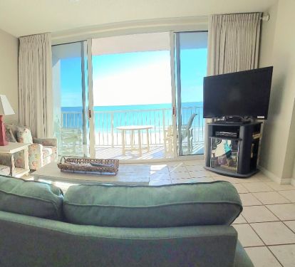 Living room with access to balcony and beautiful views.