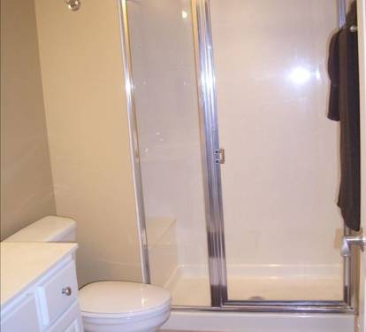 hall bathroom with shower