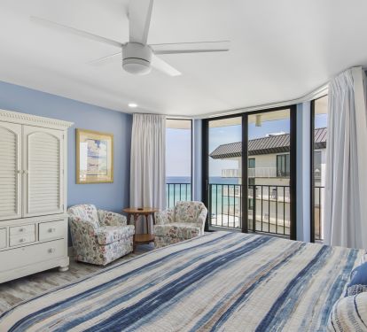 Master bedroom with balcony access