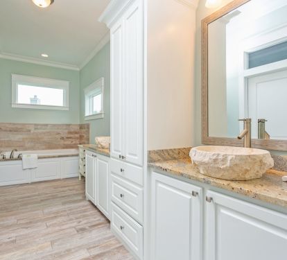 Master Bathroom with tub and stand-alone shower