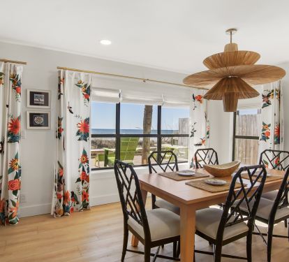 Dining room view of beach