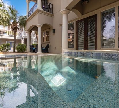 Private pool and hot tub
