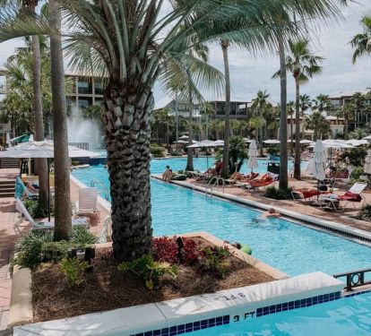 Walk one block to the Seacrest Beach Resort pool - paradise found!