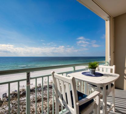 Panoramic Views of Gulf from private covered balcony to watch both the Sunrise and Sunset